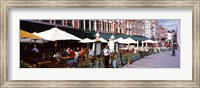 Group of people in a restaurant, Bruges, Belgium Fine Art Print