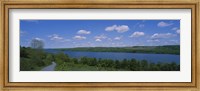 Road near a lake, Owasco Lake, Finger Lakes Region, New York State, USA Fine Art Print