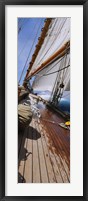 Close-up of a sailboat deck Fine Art Print