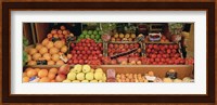 Close-Up Of Fruits In A Market, Rue De Levy, Paris, France Fine Art Print