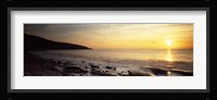 Sunset over the sea, Celtic Sea, Wales Fine Art Print