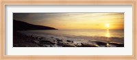 Sunset over the sea, Celtic Sea, Wales Fine Art Print