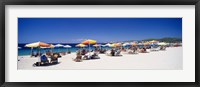 Tourists on the beach, Porto Carras, Sithonia, Chalkidiki, Greece Fine Art Print