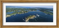 Aerial view of an island, Newport, Rhode Island, USA Fine Art Print