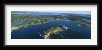 Aerial view of an island, Newport, Rhode Island, USA Fine Art Print