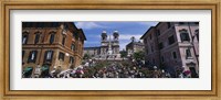 Low angle view of tourist on steps, Spanish Steps, Rome, Italy Fine Art Print