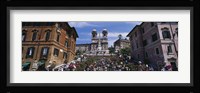 Low angle view of tourist on steps, Spanish Steps, Rome, Italy Fine Art Print