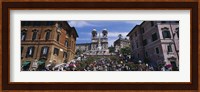 Low angle view of tourist on steps, Spanish Steps, Rome, Italy Fine Art Print