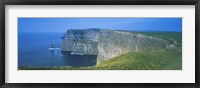 Rock formations at the coast, Cliffs Of Moher, The Burren, County Clare, Republic Of Ireland Fine Art Print