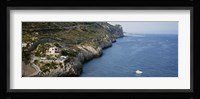 Aerial view of a coastline, Barcelona, Spain Fine Art Print