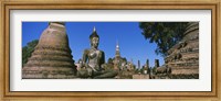 Statue Of Buddha In A Temple, Wat Mahathat, Sukhothai, Thailand Fine Art Print