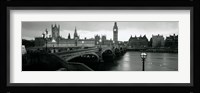 Bridge across a river, Westminster Bridge, Houses Of Parliament, Big Ben, London, England Fine Art Print