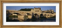 Arch Bridge Near A Castle, Amboise Castle, Amboise, France Fine Art Print