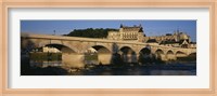 Arch Bridge Near A Castle, Amboise Castle, Amboise, France Fine Art Print