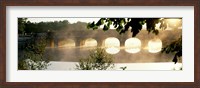 Stone Bridge In Fog, Loire Valley, France Fine Art Print
