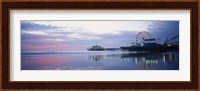 Pier with a ferris wheel, Santa Monica Pier, Santa Monica, California, USA Fine Art Print