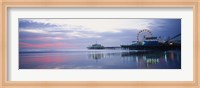 Pier with a ferris wheel, Santa Monica Pier, Santa Monica, California, USA Fine Art Print