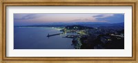 Aerial view of a coastline at dusk, Nice, France Fine Art Print