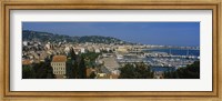 Aerial View Of Boats Docked At A Harbor, Nice, France Fine Art Print