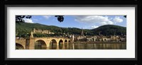 Bridge across a river, Heidelberg Germany Fine Art Print