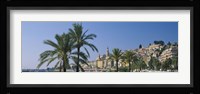 Building On The Waterfront, Menton, France Fine Art Print