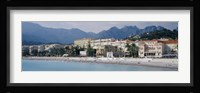 Hotels On The Beach, Menton, France Fine Art Print