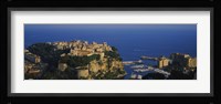 High Angle View Of A City At The Waterfront, Monte Carlo, Monaco Fine Art Print