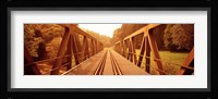 Railroad Tracks and Bridge Germany Fine Art Print