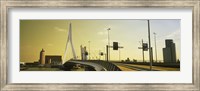 Bridge across the river, Erasmus Bridge, Rotterdam, Netherlands Fine Art Print