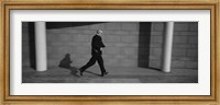 Side Profile Of A Businessman Running With A Briefcase, Germany Fine Art Print