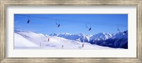 Ski Lift in Mountains Switzerland Fine Art Print
