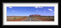 Road and Ayers Rock Australia Fine Art Print