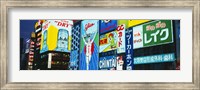 Billboards lit up at night, Dotombori District, Osaka, Japan Fine Art Print