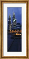 Twin Towers Lit Up At Dusk, Petronas Towers, Kuala Lumpur, Malaysia Fine Art Print