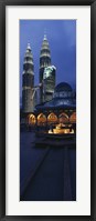 Twin Towers Lit Up At Dusk, Petronas Towers, Kuala Lumpur, Malaysia Fine Art Print