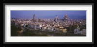 High angle view of a cityscape, Florence, Tuscany, Italy Fine Art Print