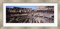 High angle view of tourists in an amphitheater, Colosseum, Rome, Italy Fine Art Print