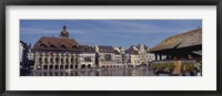Buildings on the waterfront, Lucerne, Switzerland Fine Art Print