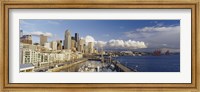 High Angle View Of Boats Docked At A Harbor, Seattle, Washington State, USA Fine Art Print