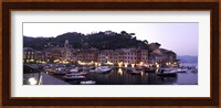 Boats at a harbor, Portofino, Genoa, Liguria, Italy Fine Art Print