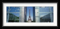 Eiffel Tower through a Window, Paris, France Fine Art Print