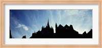 France, Normandy, Mont St. Michel, Silhouette of a Church Fine Art Print