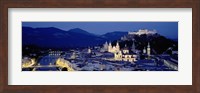 High Angle View Of Buildings In A City, Salzburg, Austria Fine Art Print