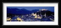 High Angle View Of Buildings In A City, Salzburg, Austria Fine Art Print