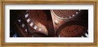 Turkey, Istanbul, Suleyman Mosque, interior domes Fine Art Print