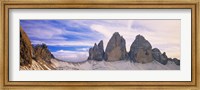 Dolomites Alps with snow, Italy Fine Art Print