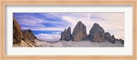 Dolomites Alps with snow, Italy Fine Art Print