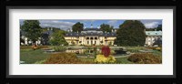 Formal garden in front of a castle, Pillnitz Castle, Dresden, Germany Fine Art Print