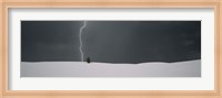 Lightning in the sky over a desert, White Sands National Monument, New Mexico, USA Fine Art Print