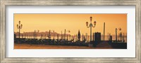 Venice, Italy Pier with Orange Sky Fine Art Print